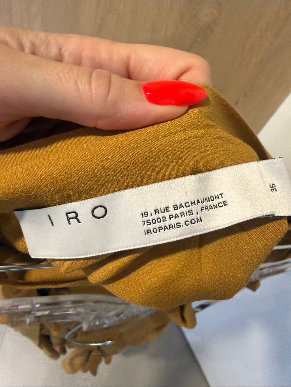 IRO Mustard Ruffled High-Low Wrap Skirt - Picture 4 of 4